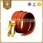 Adjustable Stainless Steel Buckle Brown Leather Belt For Man