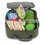 Green kids canvas lunch bag cartoon design