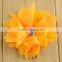 Yellow lace burlap giant artificial flower bride hair accessories