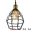 Manufacturer's Premium Wire Cage Pendant Lamp Industrial Track Light Vintage Aged Steel Hanging Lamp
