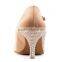 gold elegant women modern shoes cheap price with high quality