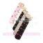 Korea girls 100% cotton jacquard lace top baby cheap over the knee high socks
