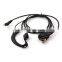 wired ptt buttom black clear sound made in china y earpiece for walkie talkie