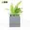 matt white square long use life FRP flower pots