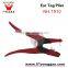 Metal ear tag pliers in ear tags for veterinary ear tag applicator