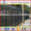 3-rails backyard pvc coated square tube metal picket fence