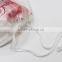 Cosemtic cotton puff printed drawstring bags witn cotton line