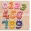 popular wooden lovely number label stickers for kids
