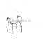 Aluminum shower chair with padded armrest