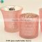 Embossed design Wonderful Fuchsia Pink Vintage Glass Candle Holder