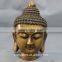 temple garden building metal brass buddha head statues