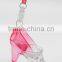 Acrylic transparency and red crystal shoe deoration for Valentine's Day