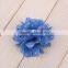 handmade fabric flower clip with dot for kids hair accessories