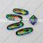 DZ-3014 long oval shaped jonquil color decorative crystal stone design for dress