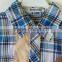 GZY Guangzhou stock lots hot sale mens plaid shirt in summer