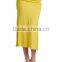 Hot Sales Women's High Stretch High Waisted Rayon Span Mid-Calf Maxi Skirt
