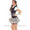 Juqian 2016 Young girl sexy school uniform pleated skirt and lace shirt beautiful adult sexy school girl uniform