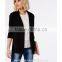 Fashion Tailored Lapel Turn up Cuffs Jersey Blazer Women Blazer Suit 2015