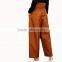 Spring Custom Design Women High Waist Wide Leg Pants