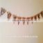 Winter Decoration Christmas Burlap Bunting, Hessian Let It Snow Bunting With Shabby Chic Rustic Style