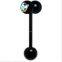 Black Anodized Titanium Aurora Gem Hammer Barbell Tongue Ring