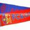 custom design football soccer fans promotion scarves, flat machine jacquard scarves