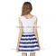 summer women clothes balloon style sexy dresses woman ball gown cotton fashion stripe party dress SD71