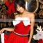 3 Pcs Santa Girl Christmas Outfit Mini Sexy Cosplay XMAS Fancy Drees Costume