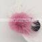 Cute small round mink fur ball hair accessory for kids girl decoration