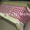 100% cotton red checked Christmas table runner/table cloth