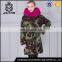 Modern and fashionable real fur trimmed coats with warm hodded