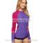 custom printed sexy long sleeves rash guard mma rash guard women