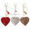 Romantic Dazzling Rhinestone Love Heart Charm Pendant Fringe Keychain Keyring