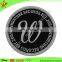 2017 hot new products Hot embroidery patch with hard PVC back