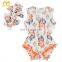 2018 Newest Toddler Floral Skull Rompers Girl Summer Playsuit Baby Pom Pom Rompers