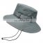 Wholesale Cheap Foldable Sun Custom Bucket Hat Summer Cotton Cap Fishing Boonie Brim Sun Safari Hat With Strings