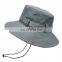 Wholesale Cheap Foldable Sun Custom Bucket Hat Summer Cotton Cap Fishing Boonie Brim Sun Safari Hat With Strings