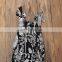 INS Girl black Jumpsuit Baby girl flower print Romper Summer Sleeveless Outwear