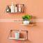 Cusotm Wall Hanging Creative Solid Wood Wrought Iron Storage Rack Shelves