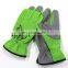 HY Customize Ladies Gardening With Open cuff with shirred elastic wrist Leather Garden Work Gloves Planting Pruning Tools