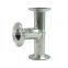 Best Selling full size ISO standard stainless steel Sanitary pipe fitting t type 3 way tri clamp tee