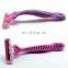 2021 Hot sale wholesale disposable manual razor rubber handle can be customized for convenient travel razor