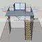 Original Wood Color Straight Stairs Interior Staircase With Oak Tread&Stringer Carbon Steel Keel