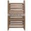 Rustic Brown Wood Design 2 Tier Freestanding Foldable  Flower Shelf Rack Decorative Planter Pot Display Stand