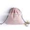 PandaSew 10x8cm Eco-Friendly Custom Logo Microfiber Fabric Jewelry Pouch Packaging Drawstring Bag