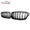 ABS dual slat front kidney grille mesh grill for BMW 1 2 3 4 5 6 series F20 F22 F23 F30 M3 F80  F32 F10 F12
