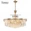 Luxury Style Indoor Decoration Lighting Home Cafe Metal Crystal Ceiling Pendant Lamp