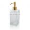Longan Round & Square Clear Liquid Soap Dispenser Glass Lotion Bottle With Stainless Steel Lotion Pump