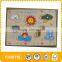 Screen Printing Educational Baby Toys 7 Different Weather Learning Plastic Knob Wooden Puzzle Manufacturers Plain Jigsaw Puzzle