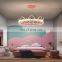 2022 New Design Children Room LED Pendant Light Crystal Chandelier Indoor Decorative Girls Crown Ceiling Lamp